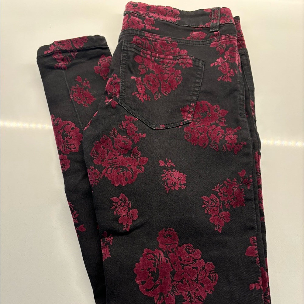 Velvet Rose Floral Jeans